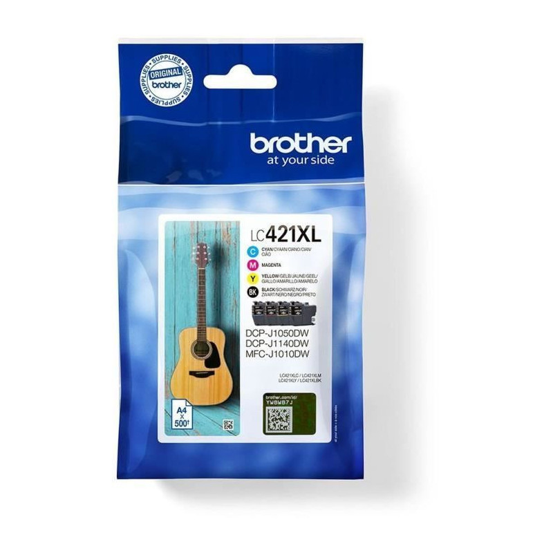 4 Ink cartridges LC421XLVAL - BROTHER - Black, Cyan, Magenta and Yello
