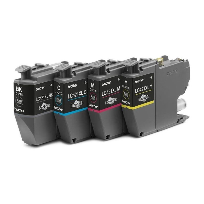 4 Ink cartridges LC421XLVAL - BROTHER - Black, Cyan, Magenta and Yello