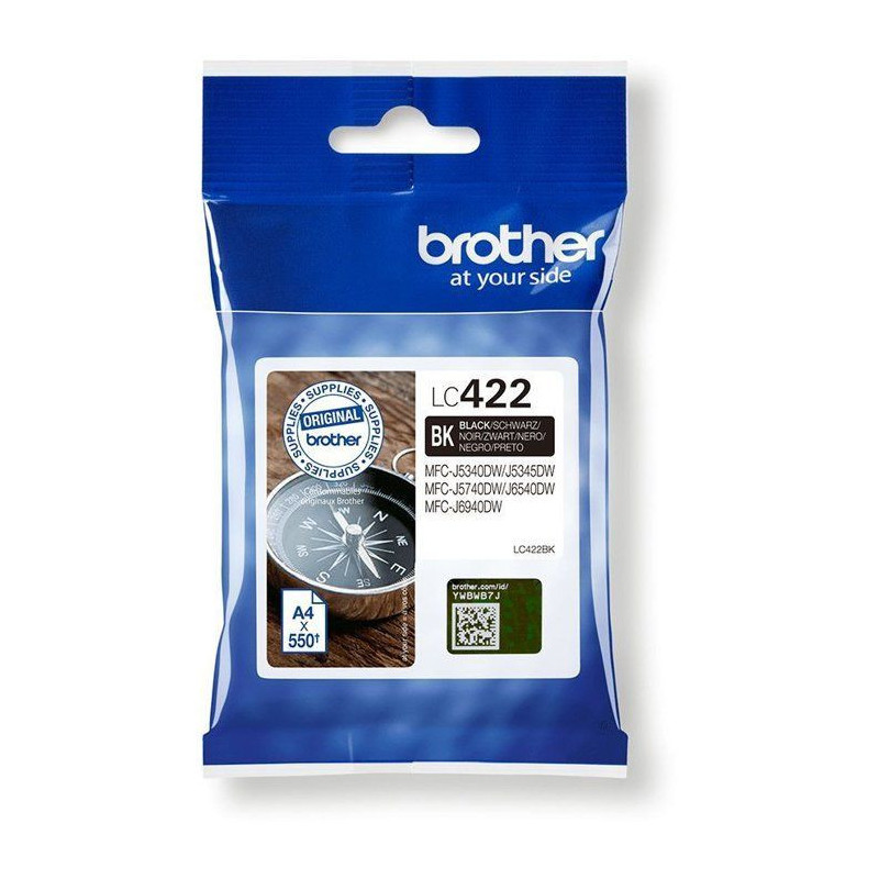 Cartridge LC422BK - BROTHER - Black 550p - For Business Smart MFC-J534