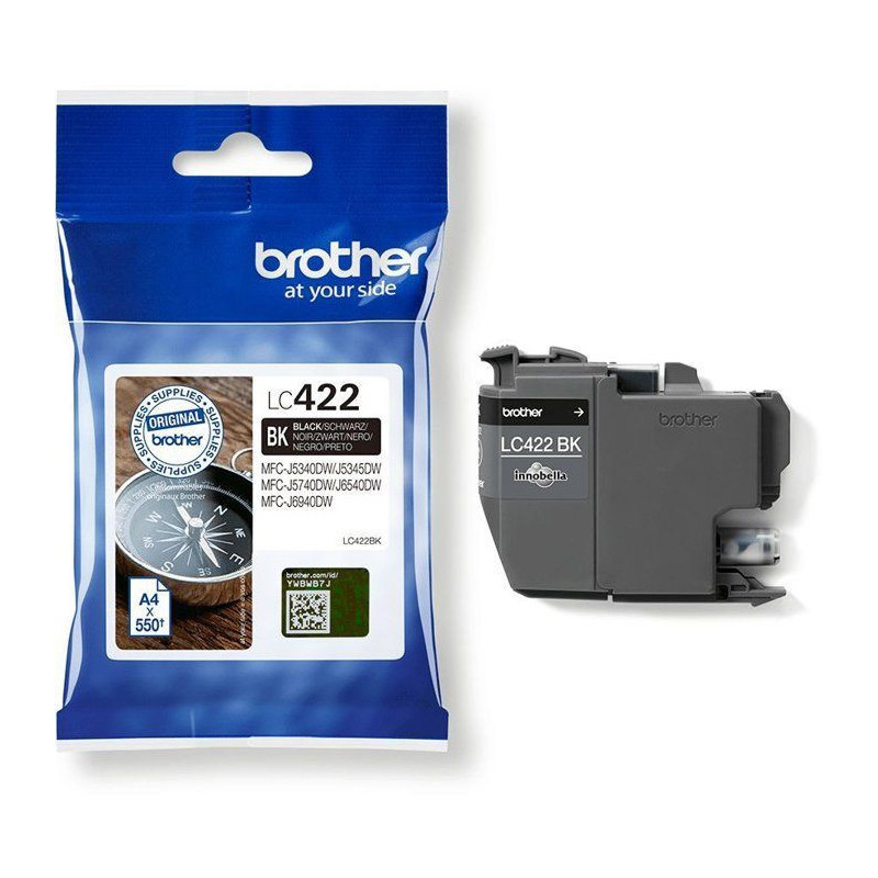 Cartridge LC422BK - BROTHER - Black 550p - For Business Smart MFC-J534