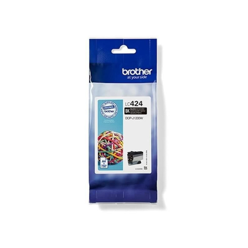 LC424BK Ink Cartridge - BROTHER - 750 page High Yield Black - For DCP-