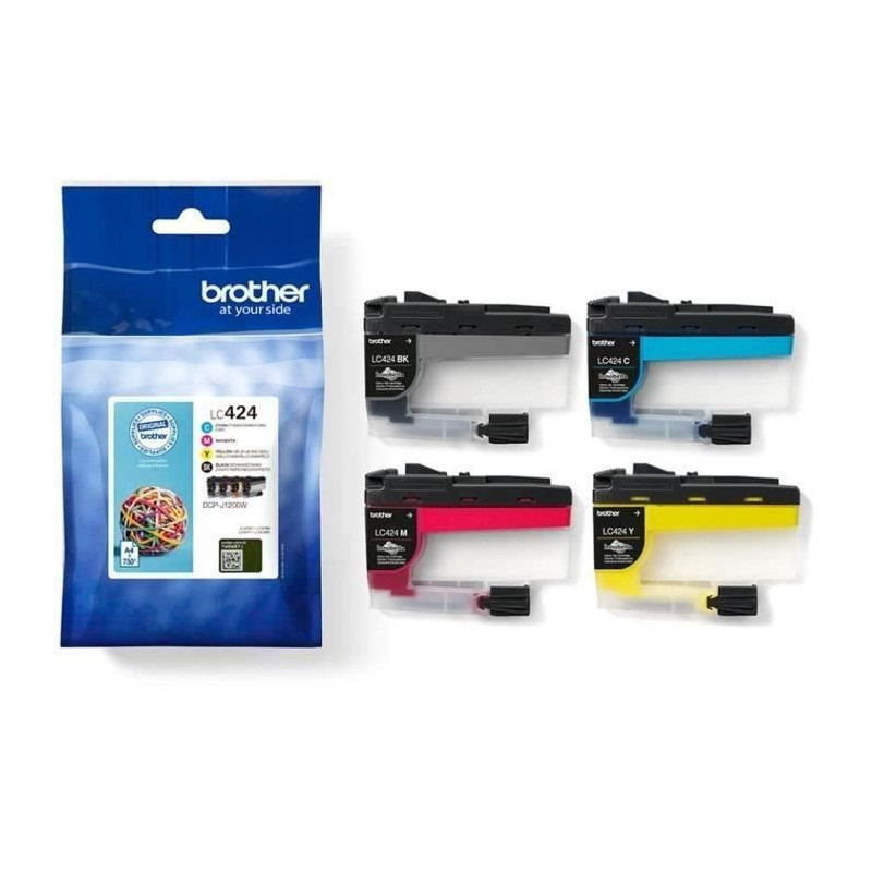 Pack of 4 Cartridges LC424VAL - BROTHER - Black, Cyan, Magenta and Yel