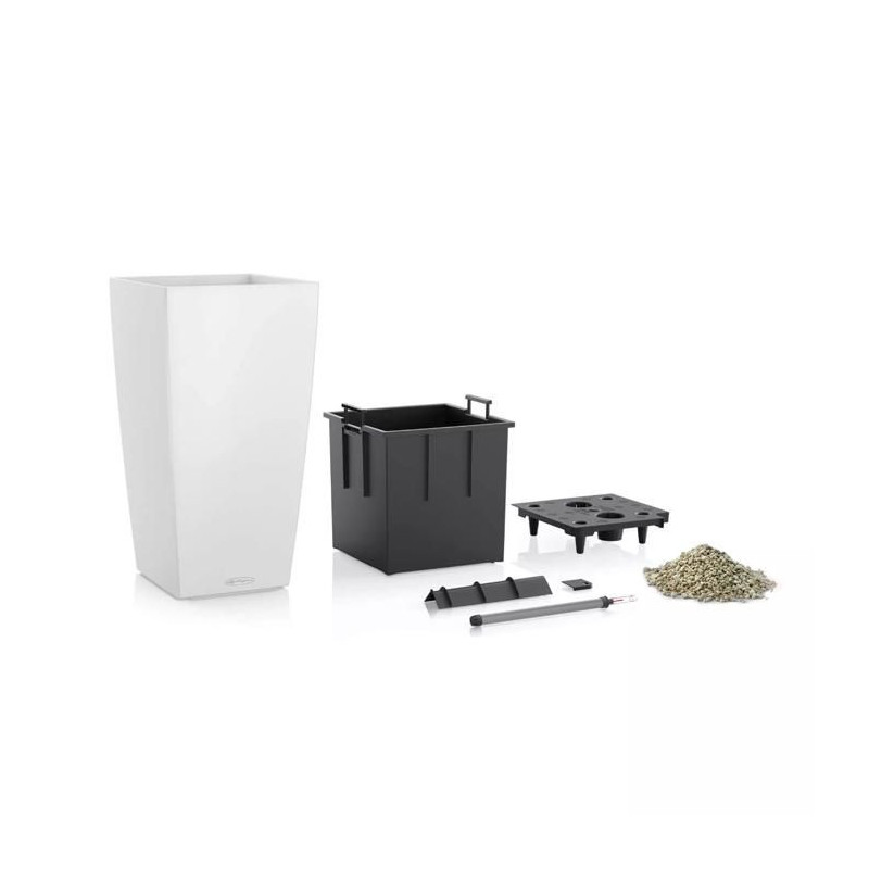 Planter - LECHUZA - Cubico Color 30 - Slate - Sub-irrigation system -