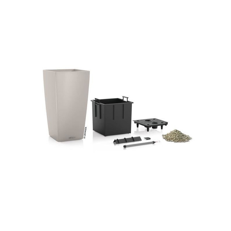 Jardiniere - Cubico color 40 - Complete kit - Sand brown - 31 L - LECH