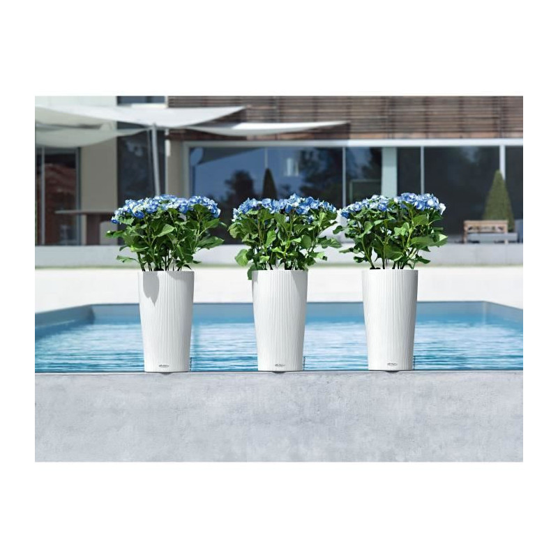 Jardiniere - Cilindro color 32 - Complete kit - White - 13 L -LECHUZA