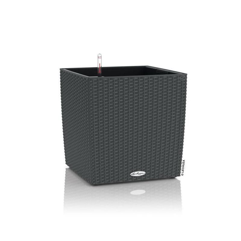 Planter - Cube cottage 40 - Complete kit - Granite - 31 L - LECHUZA