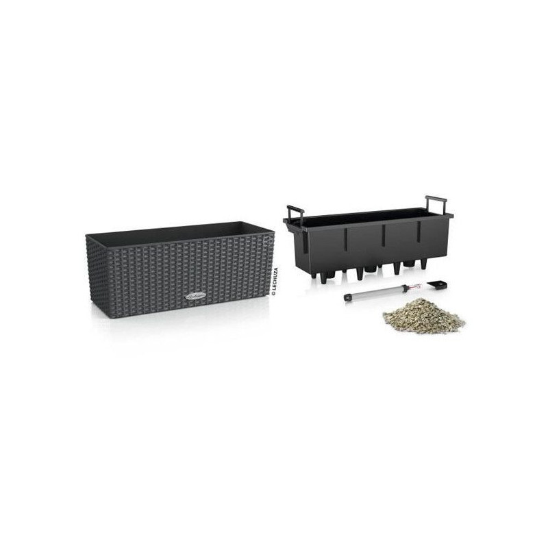 Jardiniere - Lechuza - Balconera Cottage 50 - Granite - Rectangular -