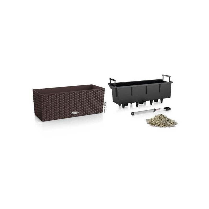 Jardiniere - Balconera cottage 50 - Complete kit - Moka - 8 L - LECHUZ