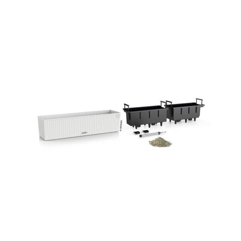 Jardiniere - Balconera cottage 80 - Complete kit - White - 12 L - LECH