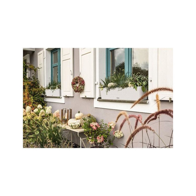 Jardiniere - Balconera cottage 80 - Complete kit - White - 12 L - LECH