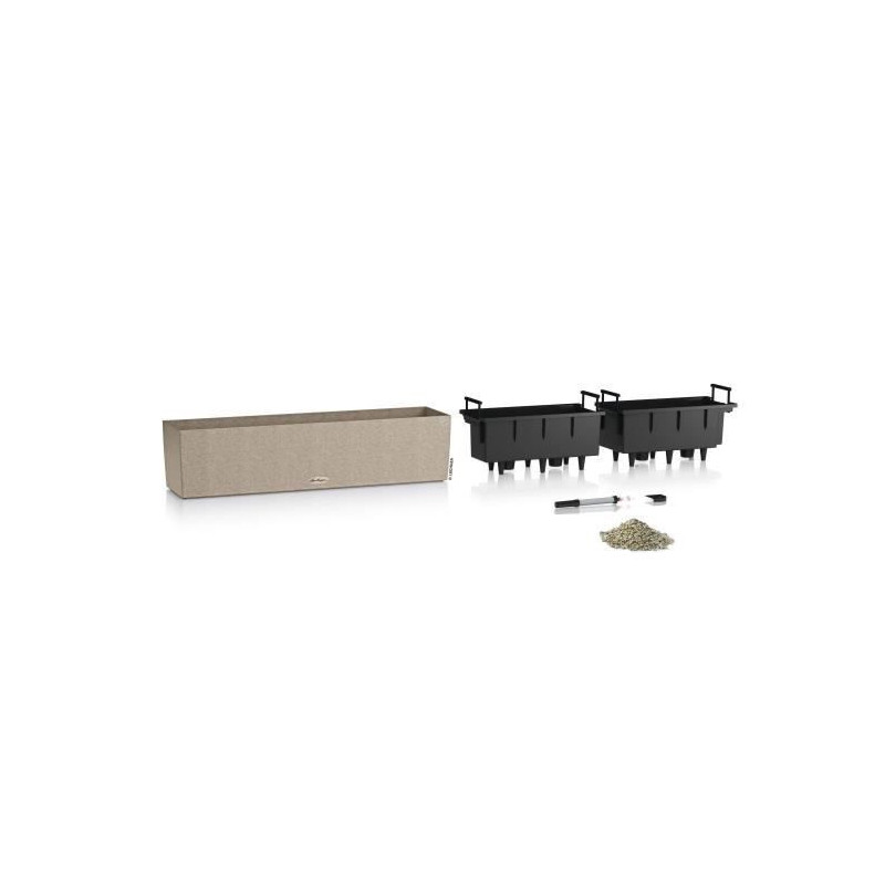 LECHUZA Jardiniere BALCONERA Stone 80 ALL-IN-ONE Beige