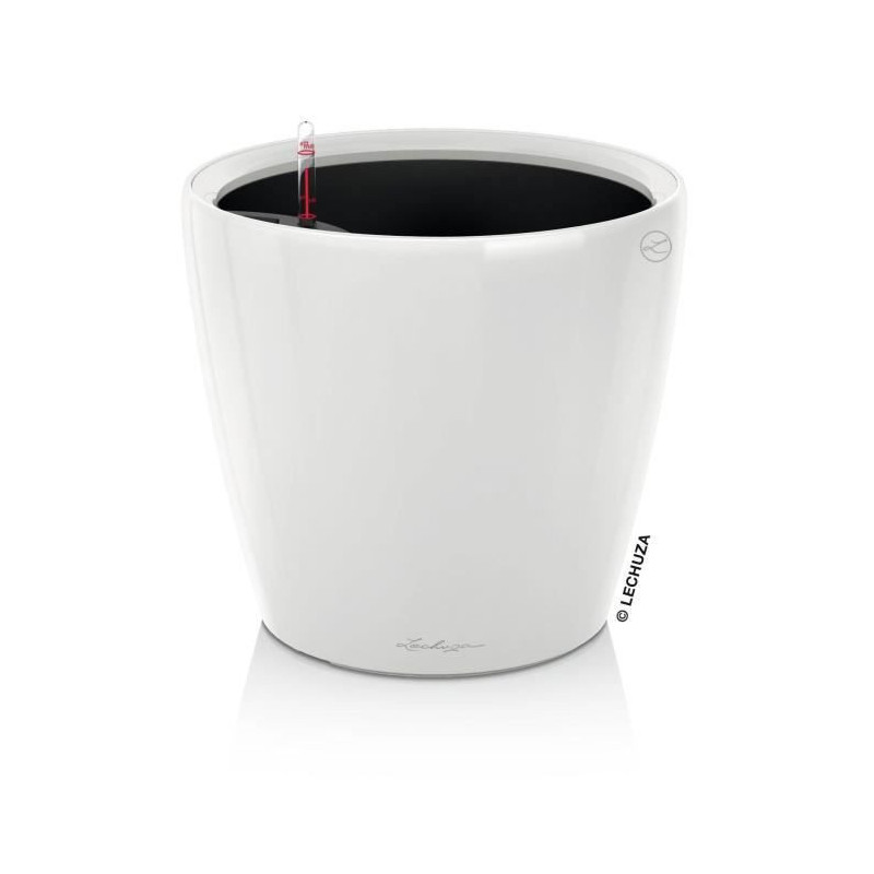 Planter - LECHUZA - Classico 35 LS ALL-IN-ONE - Glossy white - Irrigat
