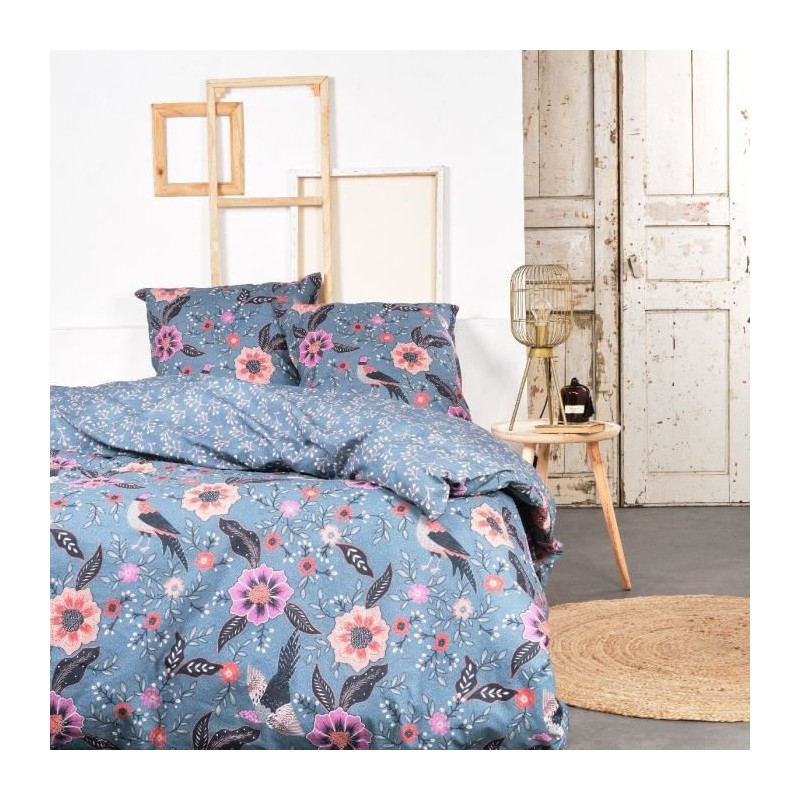 Bed set - TODAY SUNSHINE - 240x220 cm - 2 people - Floral print cotton