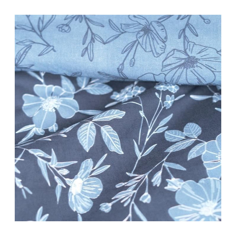 Bed set - TODAY SUNSHINE - 240x260 cm - 2 people - Floral print cotton