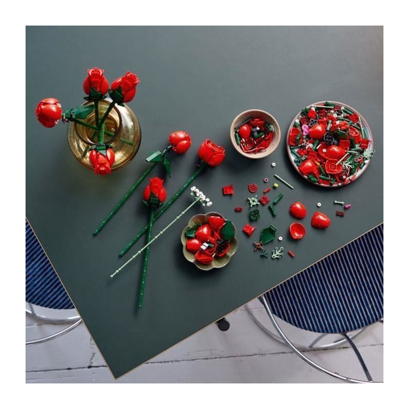 LEGO 10328 Icons The Bouquet of Roses, Artificial Flowers to Decorate,