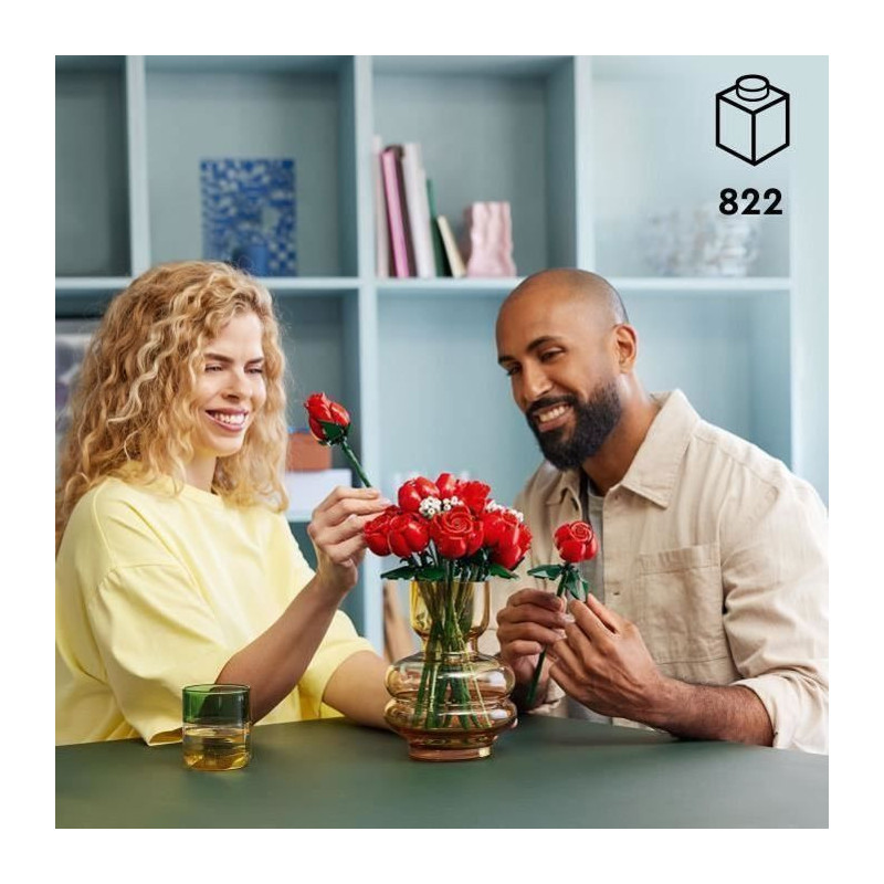 LEGO 10328 Icons The Bouquet of Roses, Artificial Flowers to Decorate,