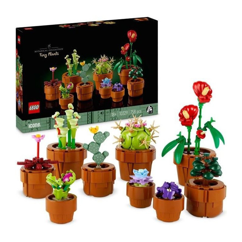 LEGO Icons 10329 Miniature Plants, Botanical Collection 9 Artificial P