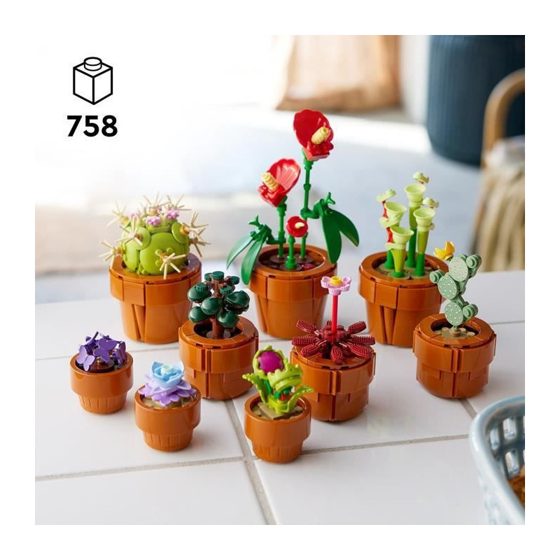 LEGO Icons 10329 Miniature Plants, Botanical Collection 9 Artificial P
