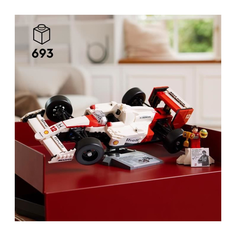 LEGO Icons 10330 McLaren MP4/4 and Ayrton Senna, Model Car Set for Adu