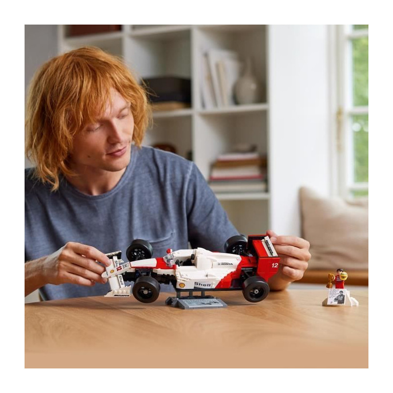 LEGO Icons 10330 McLaren MP4/4 and Ayrton Senna, Model Car Set for Adu