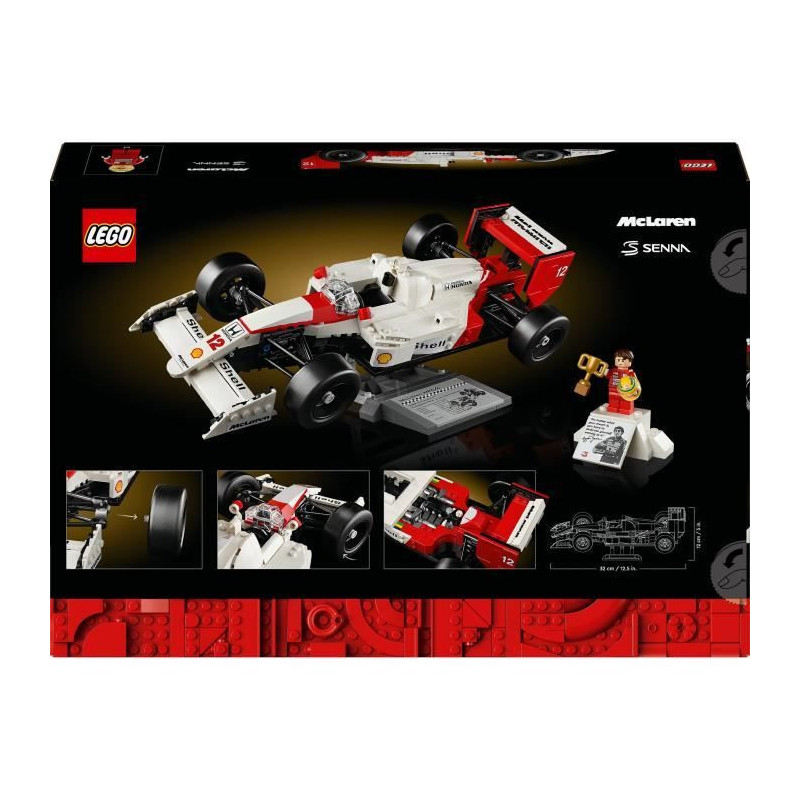 LEGO Icons 10330 McLaren MP4/4 and Ayrton Senna, Model Car Set for Adu
