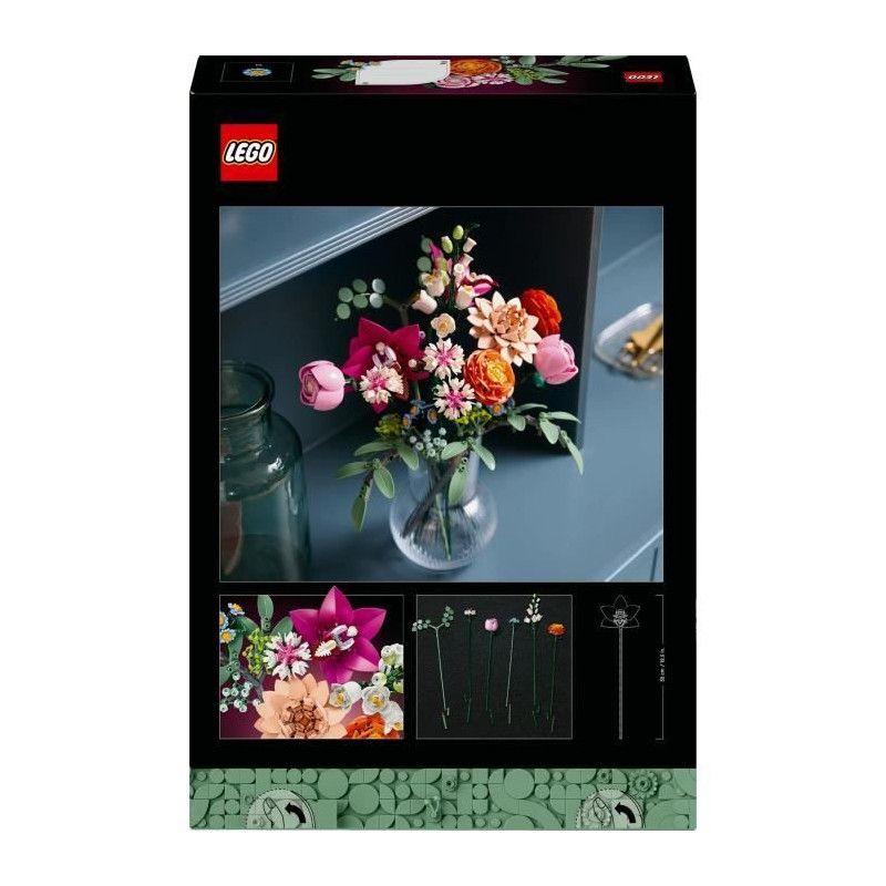 LEGO Botany 10342 Pretty Pink Flower Bouquet - Building Set for Adults