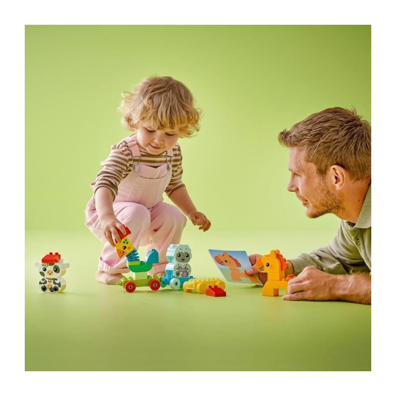 LEGO 10412 DUPLO My First Animal Train, Wheeled Toy for Children, Crea