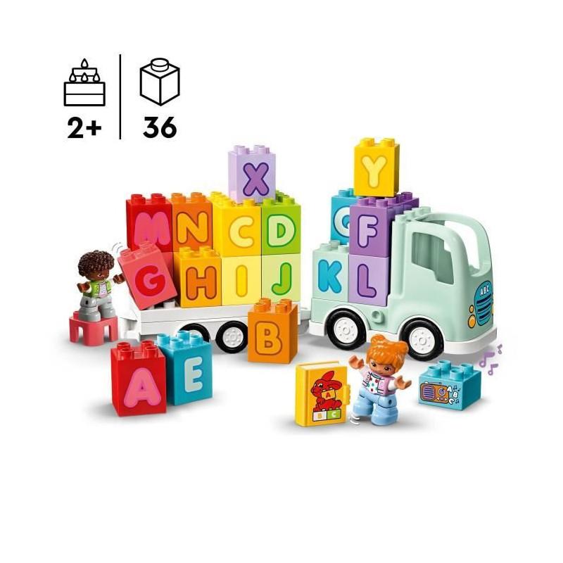 LEGO 10421 DUPLO My Town Alphabet Truck, Alphabet Learning Toy for Chi