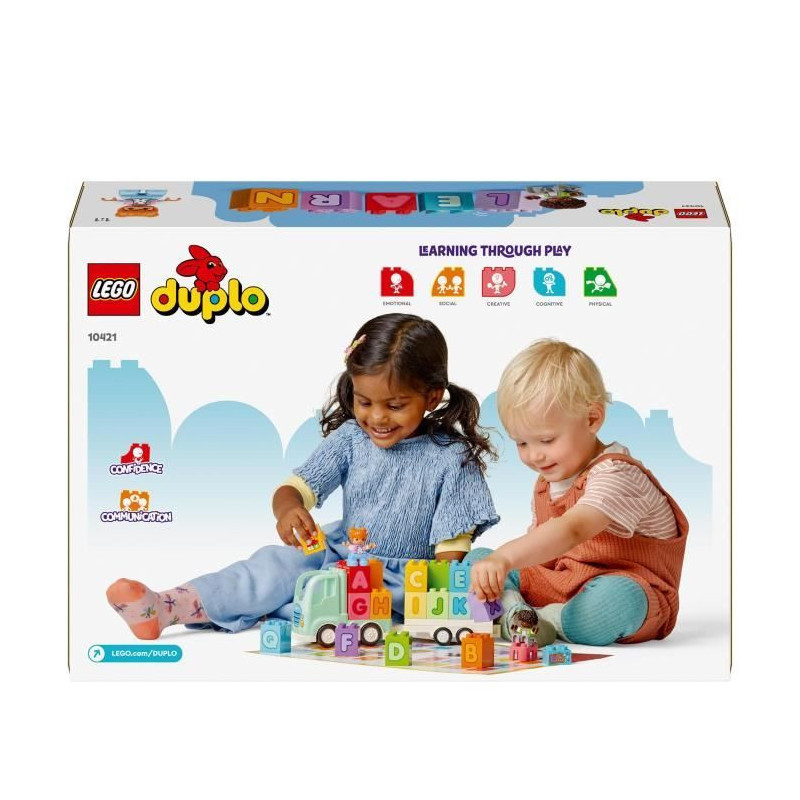 LEGO 10421 DUPLO My Town Alphabet Truck, Alphabet Learning Toy for Chi