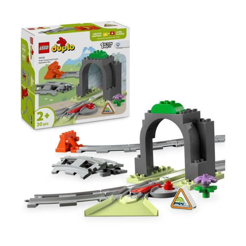 LEGO DUPLO My Town 10425 Expansion Set: Train Tracks and Tunnel - Kids