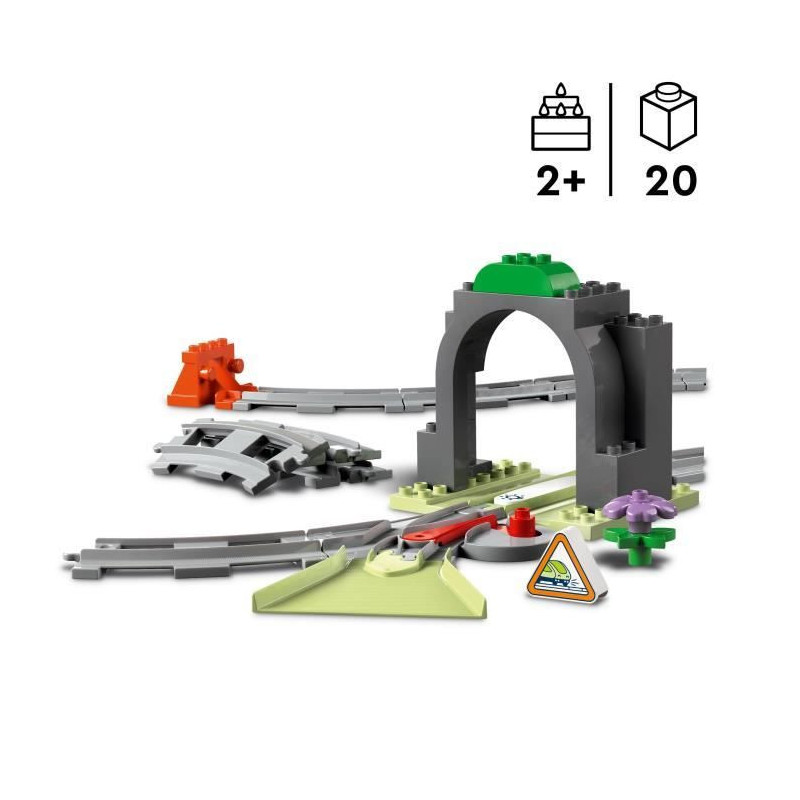 LEGO DUPLO My Town 10425 Expansion Set: Train Tracks and Tunnel - Kids