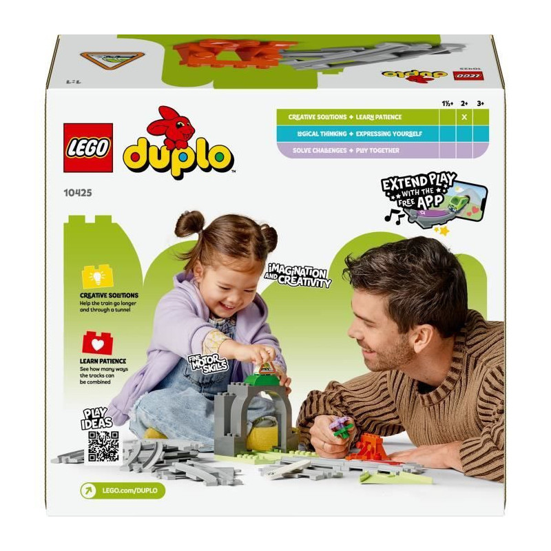 LEGO DUPLO My Town 10425 Expansion Set: Train Tracks and Tunnel - Kids