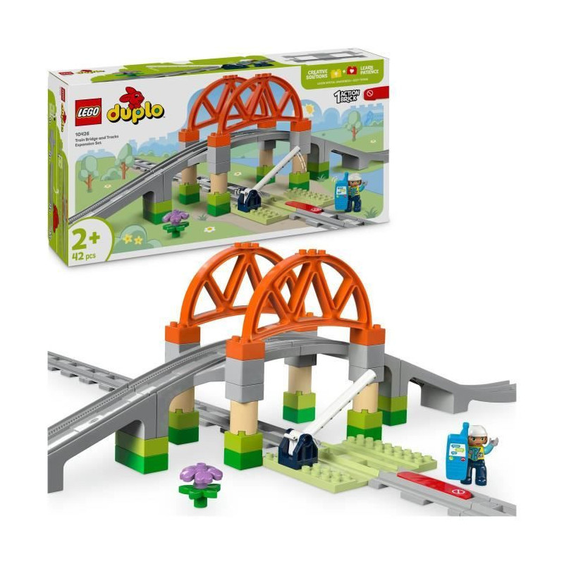 LEGO DUPLO My Town 10426 Expansion Set: Train Tracks and Bridge - Earl