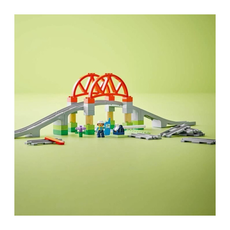 LEGO DUPLO My Town 10426 Expansion Set: Train Tracks and Bridge - Earl