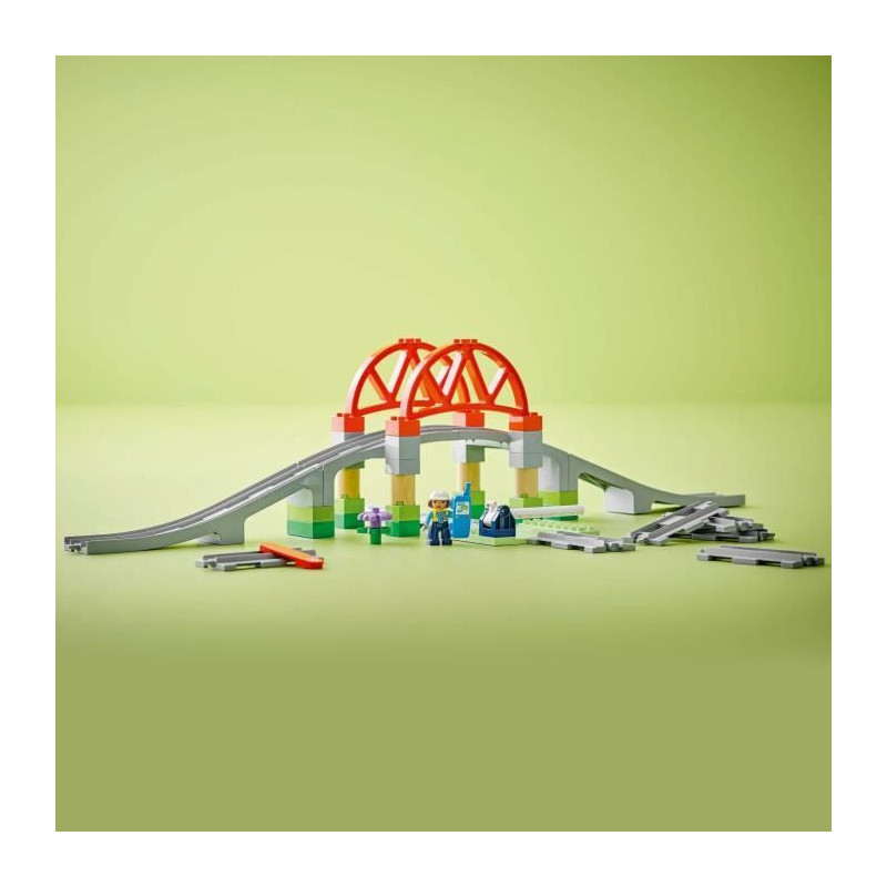 LEGO DUPLO My Town 10426 Expansion Set: Train Tracks and Bridge - Earl