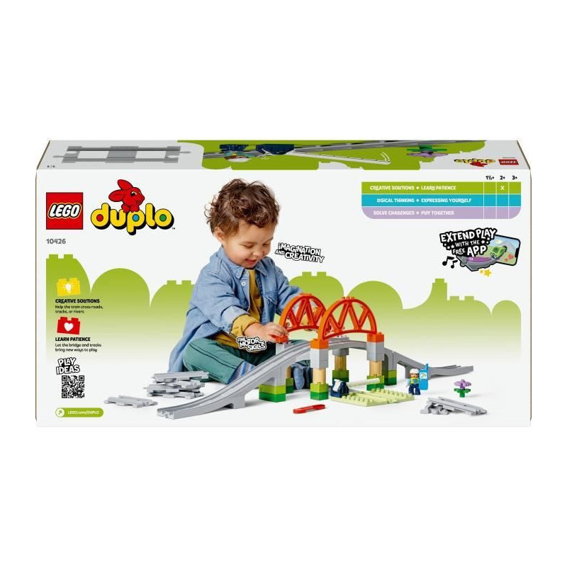 LEGO DUPLO My Town 10426 Expansion Set: Train Tracks and Bridge - Earl