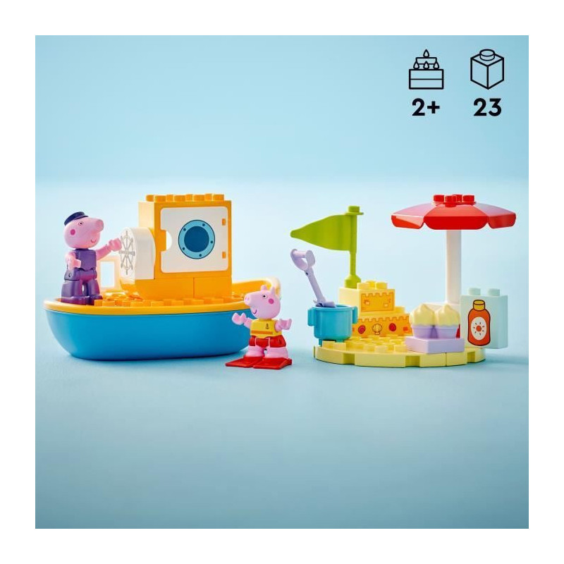 LEGO DUPLO 10432 Peppa Pig's Boat Trip - Toddler Bath Playset