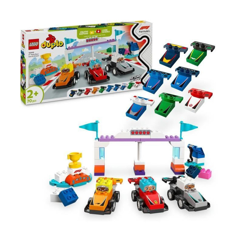 LEGO DUPLO My Town 10445 F1 Racing Cars and Drivers - Toy 2 years
