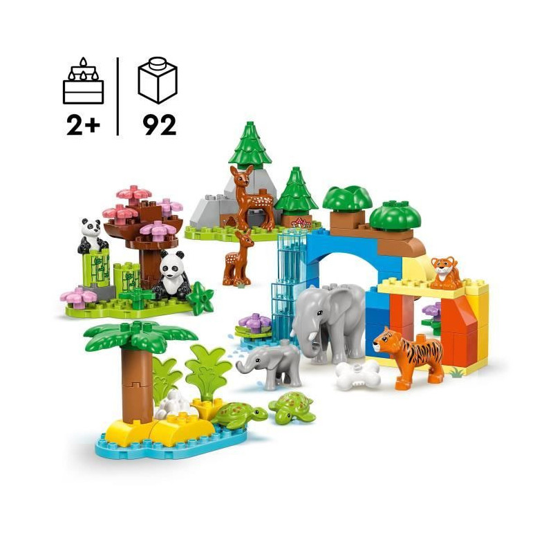 LEGO DUPLO My Town 10446 3-in-1 Wild Animal Families - Early learning