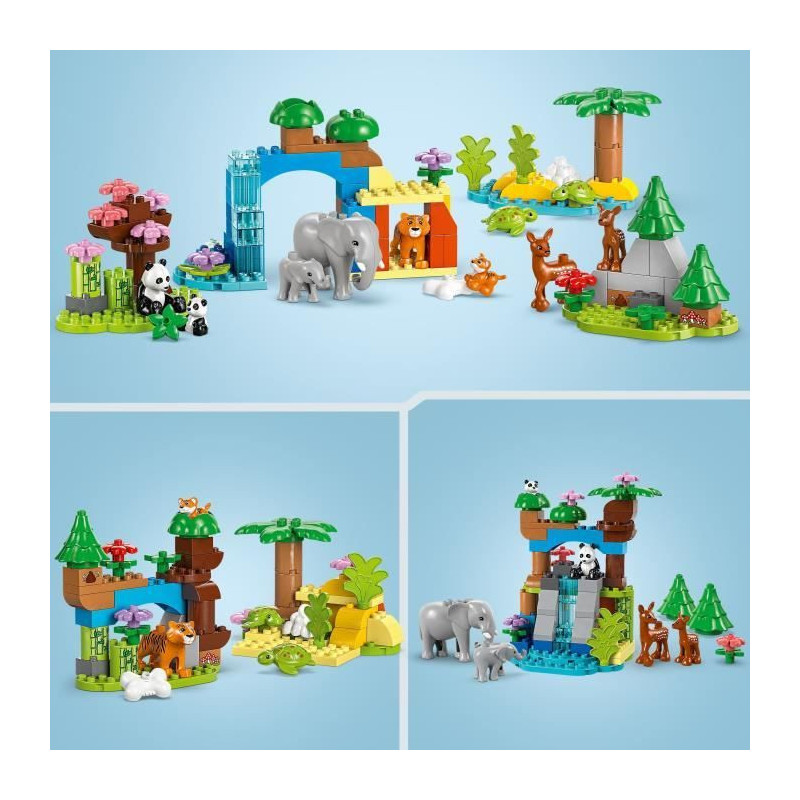 LEGO DUPLO My Town 10446 3-in-1 Wild Animal Families - Early learning