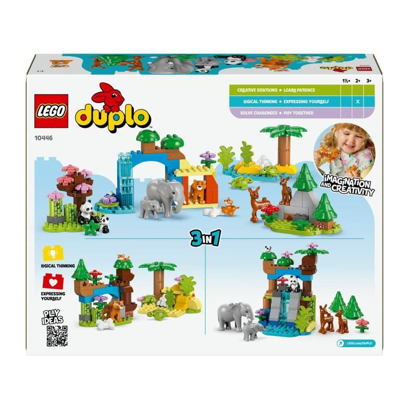 LEGO DUPLO My Town 10446 3-in-1 Wild Animal Families - Early learning
