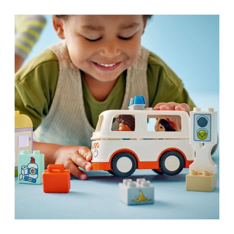 LEGO DUPLO 10447 Ambulance and Driver - Interactive Toy for Kids Aged