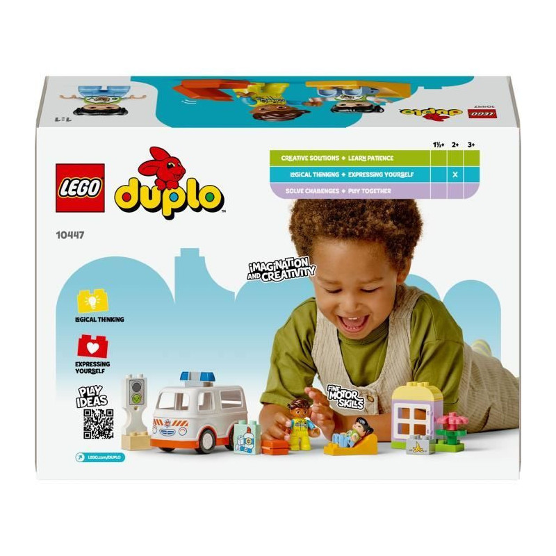 LEGO DUPLO 10447 Ambulance and Driver - Interactive Toy for Kids Aged