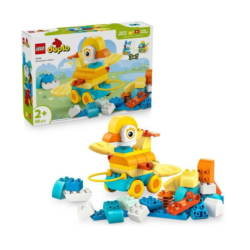 LEGO DUPLO My Town 10448 3-in-1 Animals on Wheels - Building Set for 2