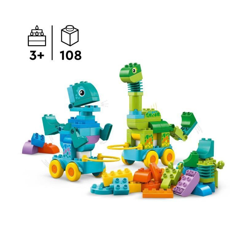 LEGO DUPLO My Town 10451 Dinosaurs on Wheels 3-in-1 - Early learning g