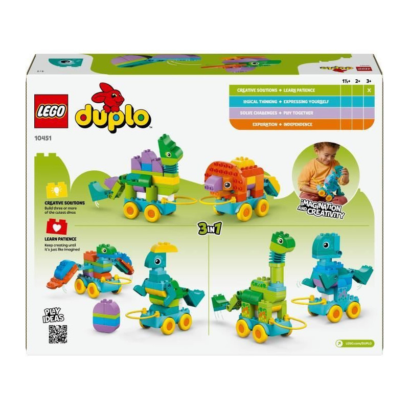 LEGO DUPLO My Town 10451 Dinosaurs on Wheels 3-in-1 - Early learning g