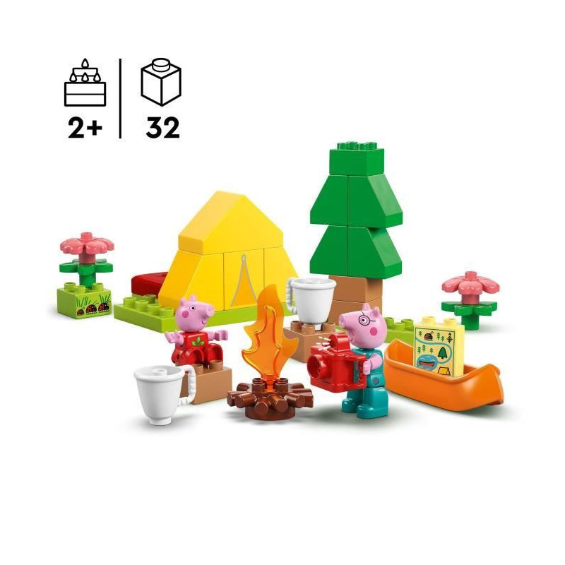 LEGO DUPLO Peppa Pig 10452 Camping Holiday - Building Game for 2 Year