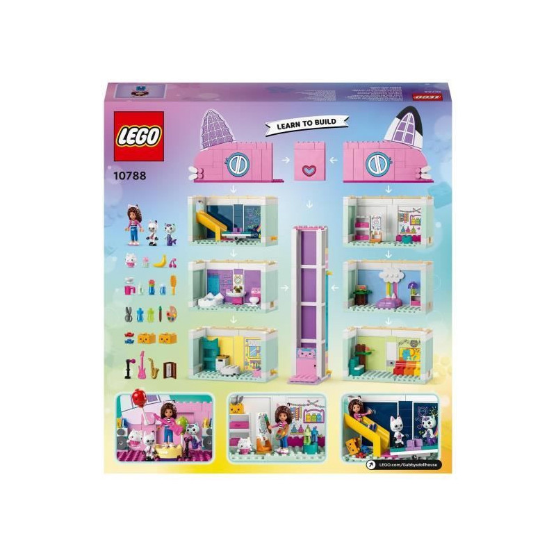 LEGO 10788 Gabby's Magical House, Dolls House Toy with Minifigures