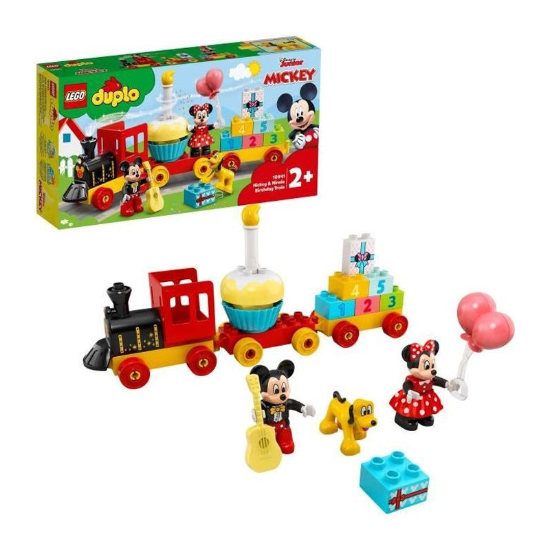 LEGO DUPLO 10941 Mickey and Minnie Birthday Train, Baby Train Toy with