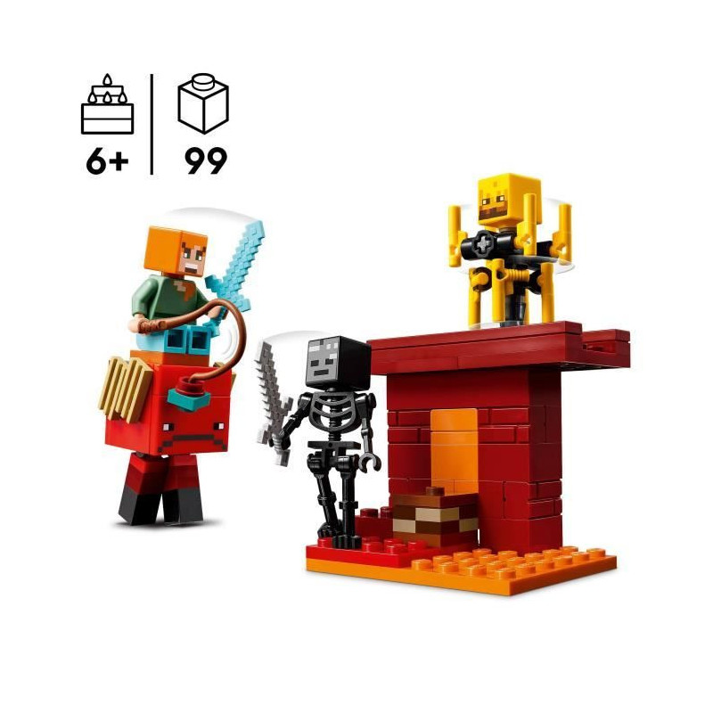 LEGO Minecraft 21266 The Nether Lava Battle - Toy for video game fans